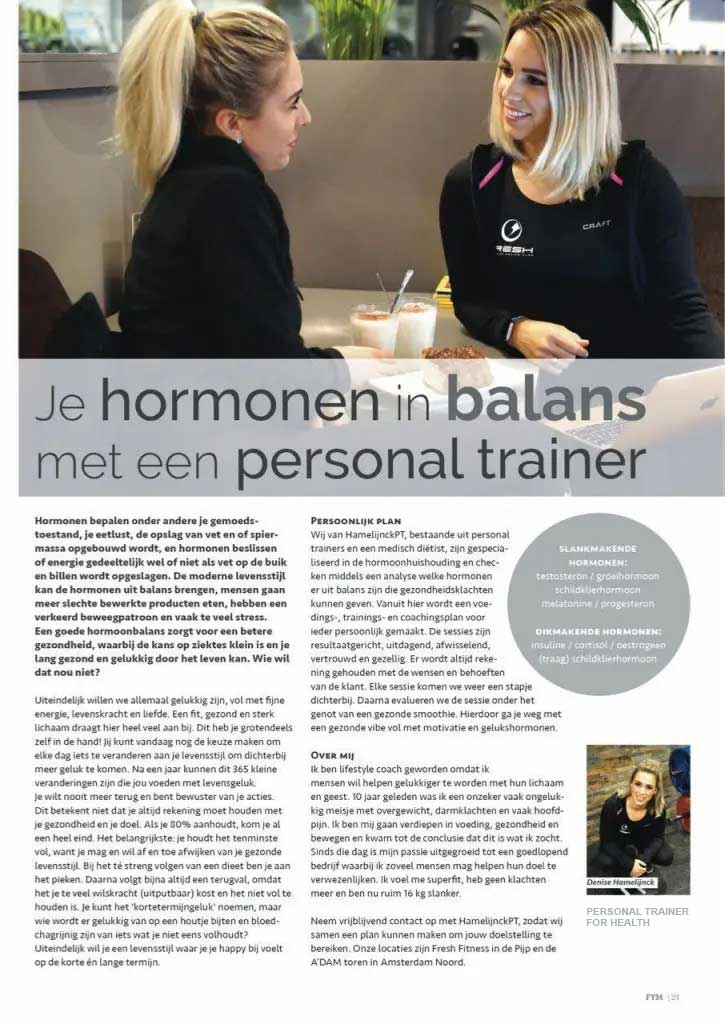 Je hormonen in balans met een personal trainer